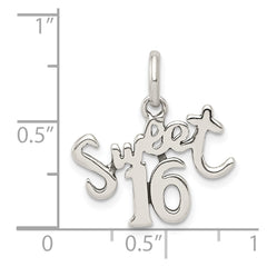 Sterling Silver Sweet 16 Charm QC344
