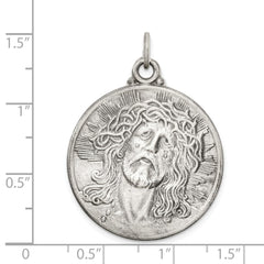 Sterling Silver Antiqued Ecce Homo Medal QC3444