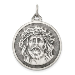 Sterling Silver Antiqued Ecce Homo Medal QC3449