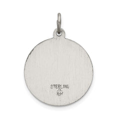 Sterling Silver Antiqued Sacred Heart of Jesus Medal QC3459