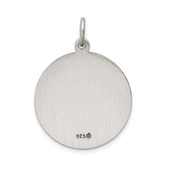 Sterling Silver Antiqued Sacred Heart of Jesus Medal QC3460