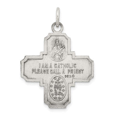 Sterling Silver Antiqued 4-way Medal QC3468