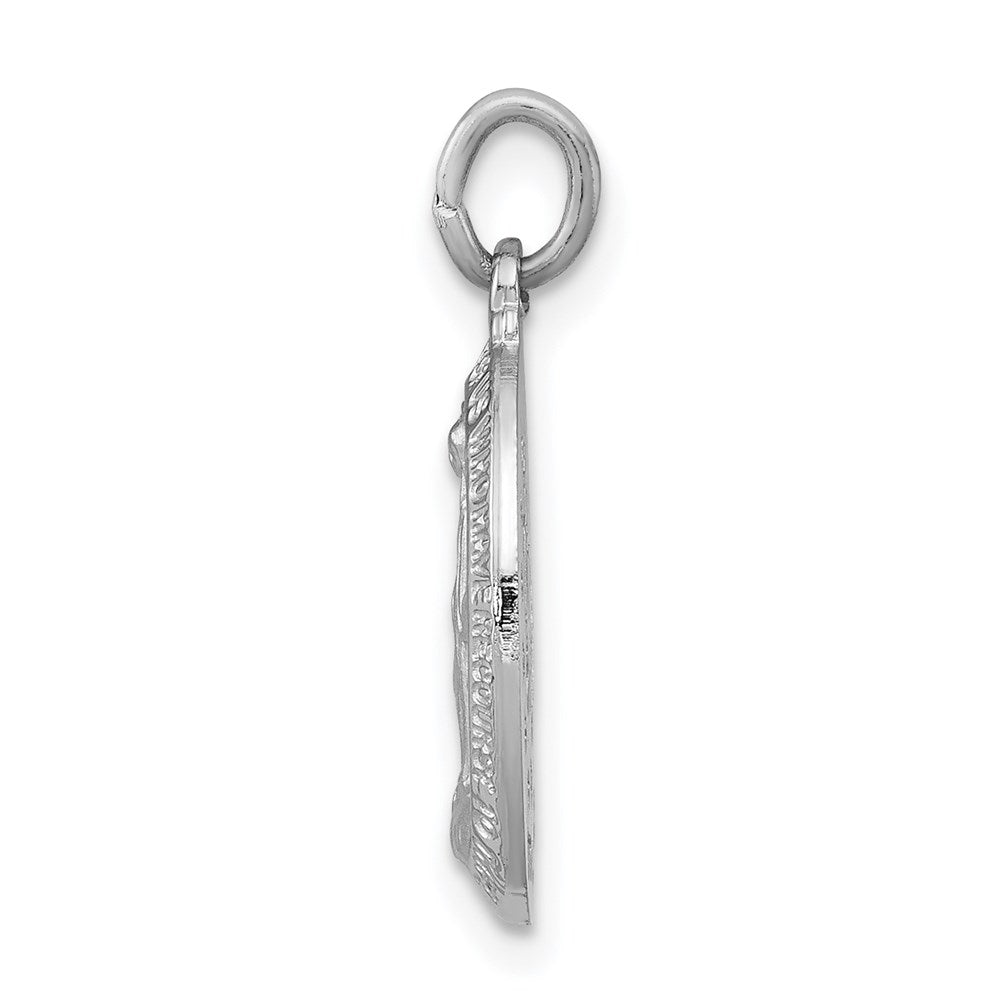 Sterling Silver Rhodium-plated Miraculous Medal QC3486