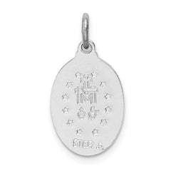 Sterling Silver Rhodium-plated Miraculous Medal QC3486