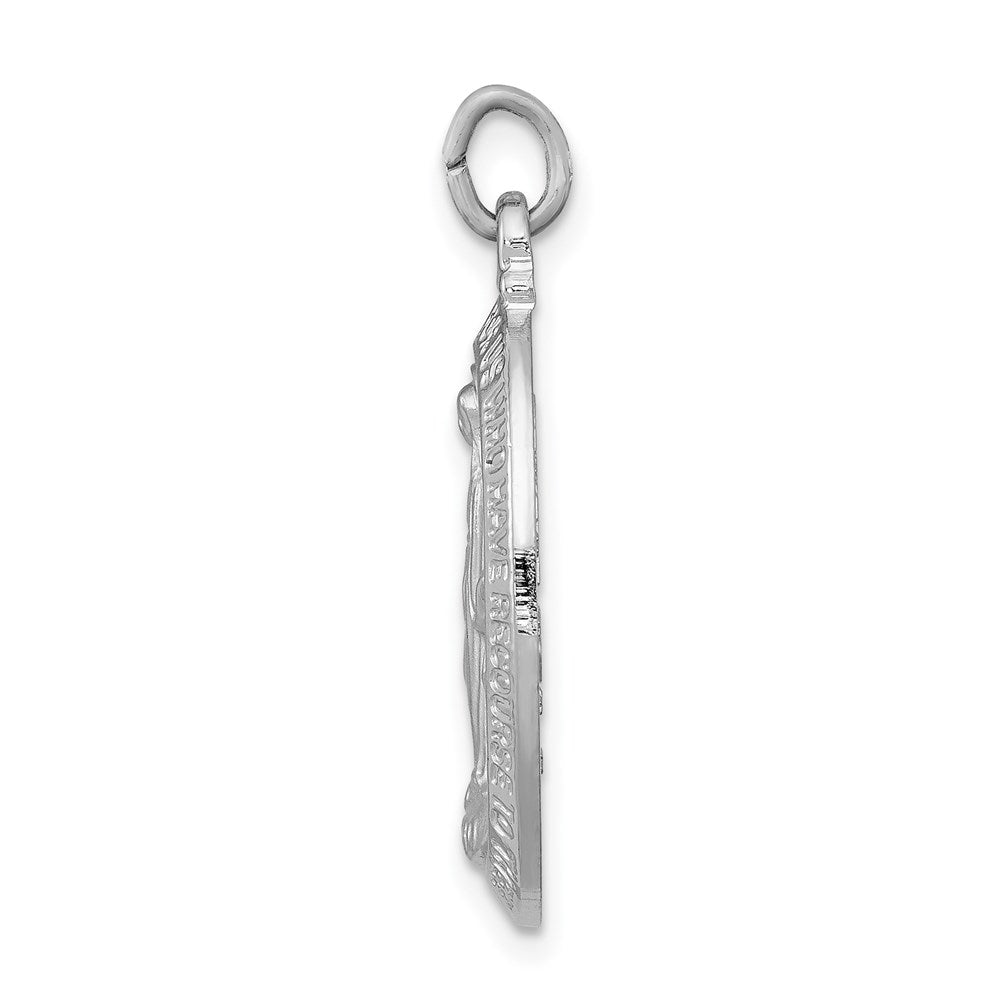 Sterling Silver Rhodium-plated Miraculous Medal QC3487