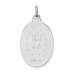Sterling Silver Rhodium-plated Miraculous Medal QC3487