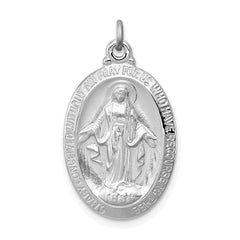 Sterling Silver Rhodium-plated Miraculous Medal QC3487