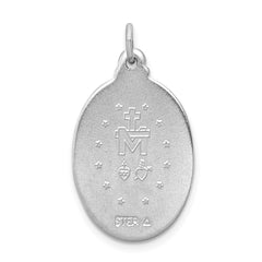 Sterling Silver Rhodium-plated Miraculous Medal QC3488