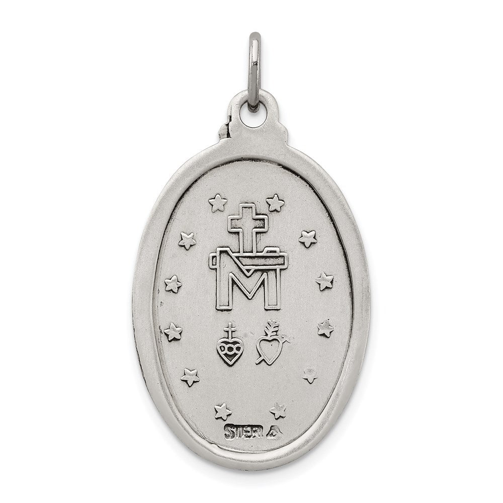 Sterling Silver Antiqued Miraculous Medal QC3495