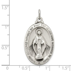 Sterling Silver Antiqued Miraculous Medal QC3495