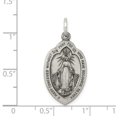 Sterling Silver Antiqued Miraculous Medal QC3497