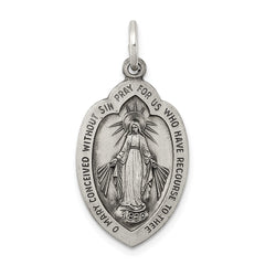 Sterling Silver Antiqued Miraculous Medal QC3497