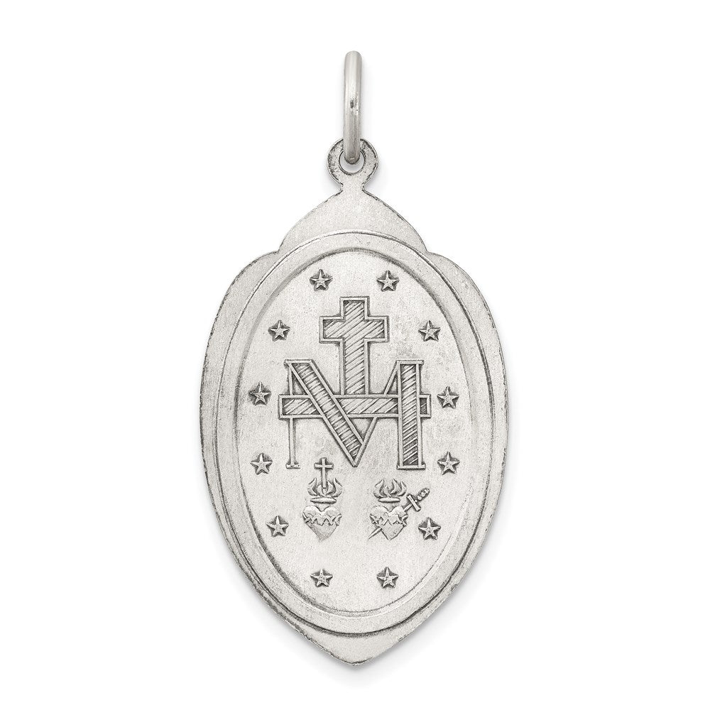 Sterling Silver Antiqued Miraculous Medal QC3498