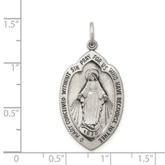 Sterling Silver Antiqued Miraculous Medal QC3498