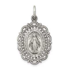 Sterling Silver Antiqued Miraculous Medal QC3499