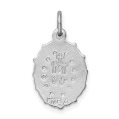 Sterling Silver Rhodium-plated Miraculous Medal QC3505
