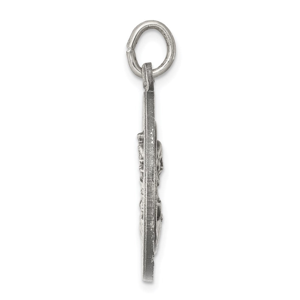 Sterling Silver Antiqued Queen of the Holy Scapular Medal QC3511