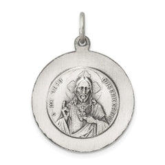 Sterling Silver Antiqued Queen of the Holy Scapular Medal QC3511