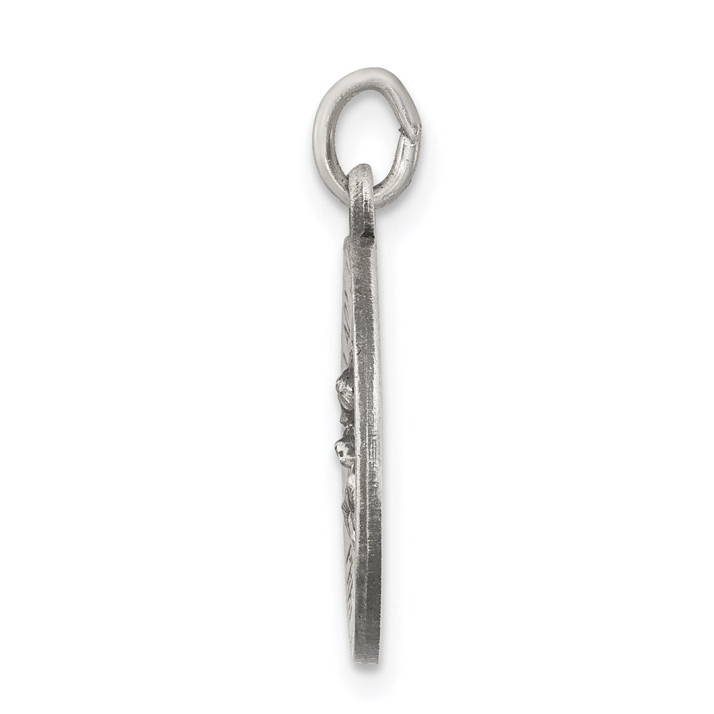 Sterling Silver Antiqued Our Lady of Perpetual Help Medal QC3513