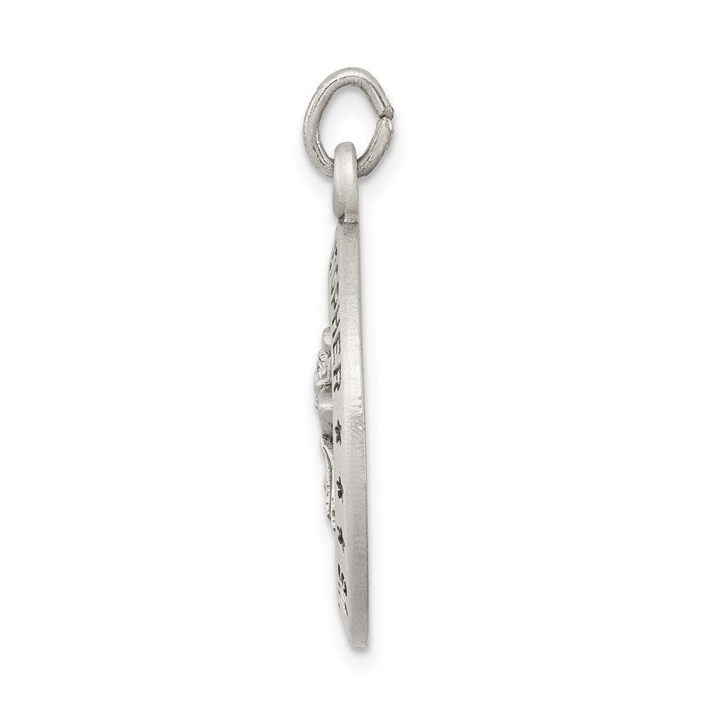 Sterling Silver Antiqued St. Christopher Medal QC3526