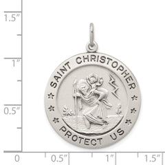Sterling Silver Antiqued St. Christopher Medal QC3527
