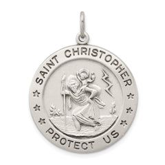 Sterling Silver Antiqued St. Christopher Medal QC3527