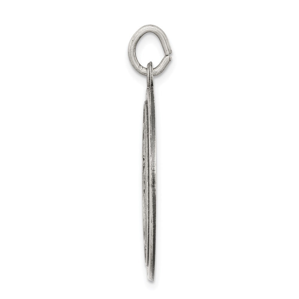 Sterling Silver Antiqued St. Christopher Medal QC3528