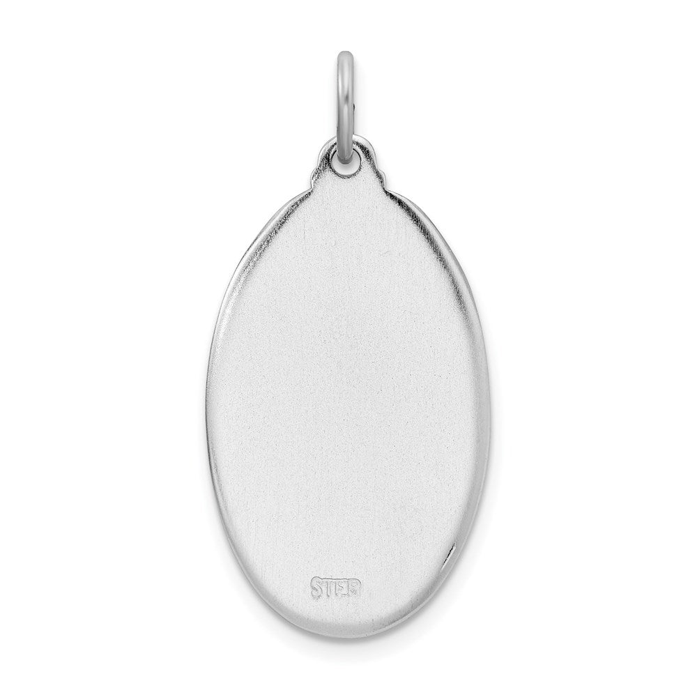 Sterling Silver Rhodium-plated St. Christopher Medal QC3554