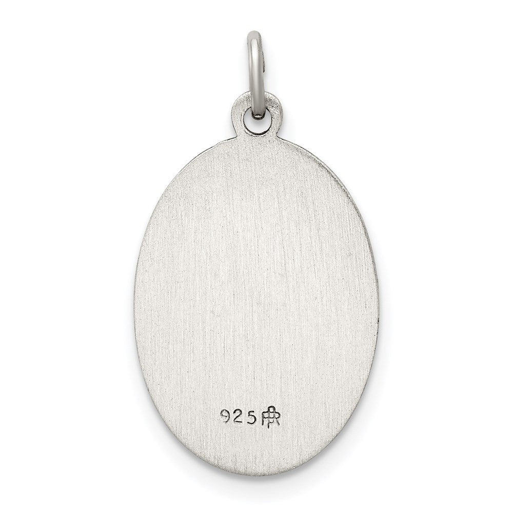 Sterling Silver Antiqued St. Christopher Medal QC3556