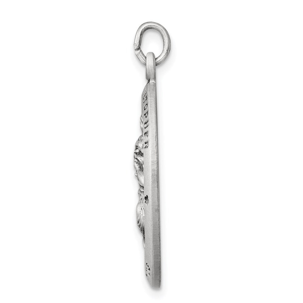 Sterling Silver Antiqued St. Christopher Medal QC3559