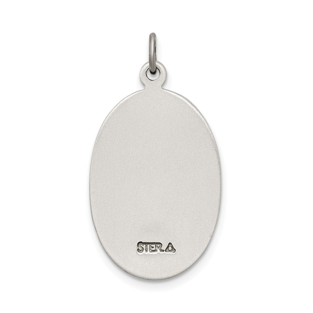 Sterling Silver Antiqued St. Christopher Medal QC3559