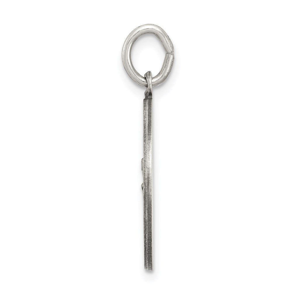 Sterling Silver Antiqued St. Christopher Soccer Medal QC3572