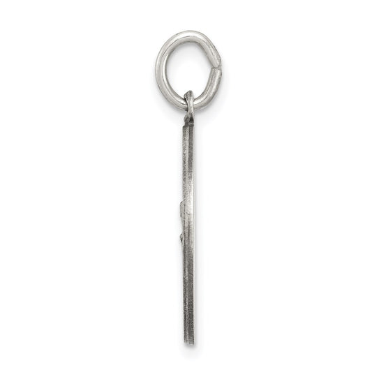 Sterling Silver Antiqued St. Christopher Soccer Medal QC3572