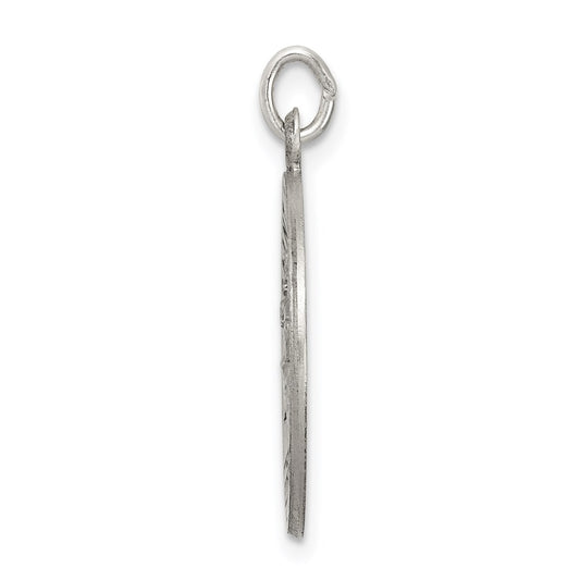 Sterling Silver Antiqued St. Christopher Basketball Medal QC3574