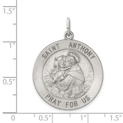 Sterling Silver Antiqued Saint Anthony Medal QC3581
