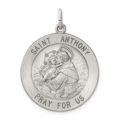 Sterling Silver Antiqued Saint Anthony Medal QC3581