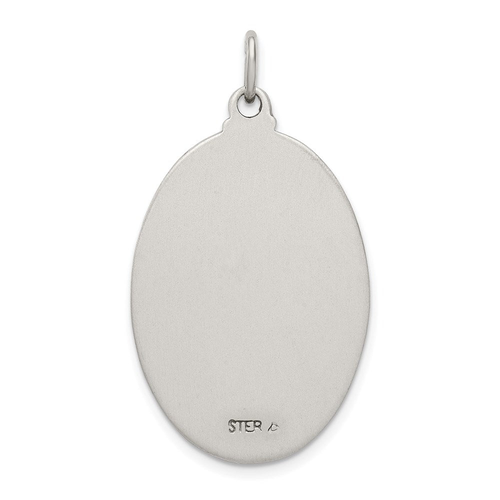 Sterling Silver Antiqued Saint Anthony Medal QC3582