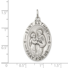 Sterling Silver Antiqued Saint Anthony Medal QC3582
