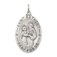 Sterling Silver Antiqued Saint Anthony Medal QC3582