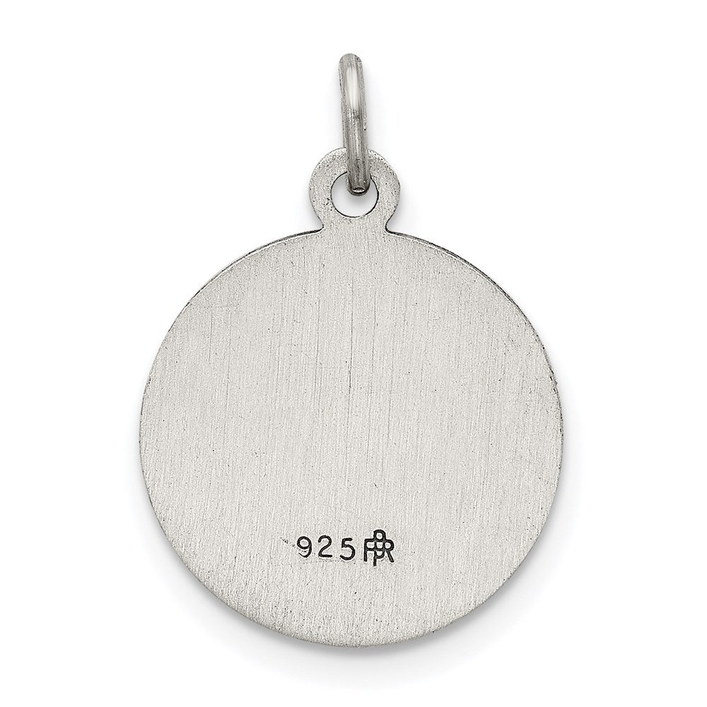 Sterling Silver Antiqued Saint Barbara Medal QC3583