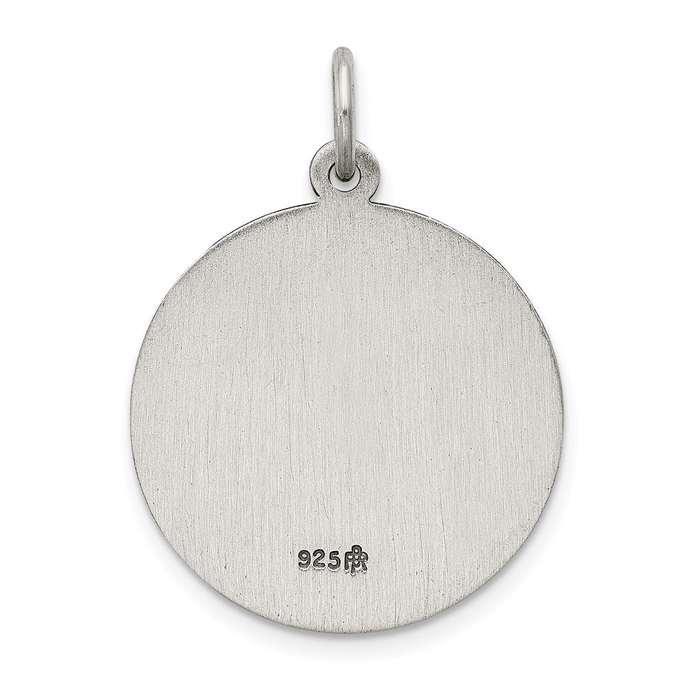 Sterling Silver Antiqued Saint Francis of Assisi Medal QC3586
