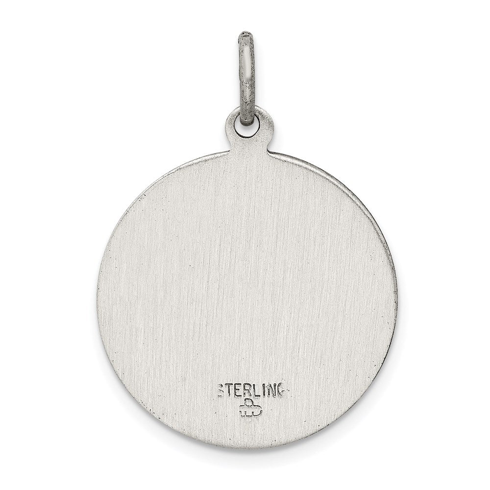 Sterling Silver Antiqued Saint Gerard Medal QC3589