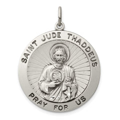 Sterling Silver Antiqued Saint Jude Thaddeus Medal QC3604