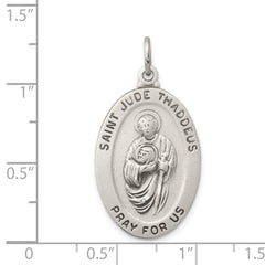 Sterling Silver Antiqued Saint Jude Thaddeus Medal QC3606