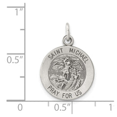 Sterling Silver Antiqued Saint Michael Medal QC3608