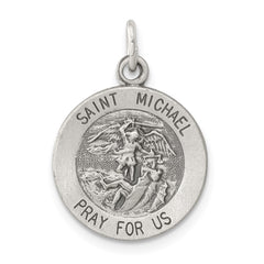 Sterling Silver Antiqued Saint Michael Medal QC3608
