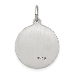 Sterling Silver Antiqued Saint Michael Medal QC3609
