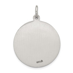 Sterling Silver Antiqued Saint Michael Medal QC3610