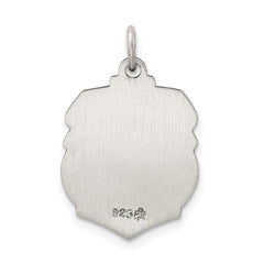 Sterling Silver Antiqued St. Michael Badge Medal QC3612