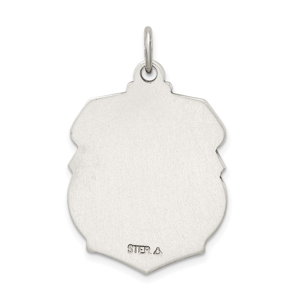 Sterling Silver Antiqued D/C St. Michael Badge Medal QC3613